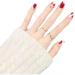 Temperament to Enhance The Nail Patch Hand-Customized Wearing Nail Art Little Red Book with Cow Pattern Gold and White Detachable Nail Patch Fake Nails Nail Patch (10-Piece Pack) (Size : S) 1 count (Pack of 1)