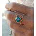 18K Gold Filled Turquoise Anniversary Ring - Women's Fashion Jewelry Gift - Buy Online on GoSupps.com