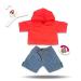 Build Your Bears Wardrobe Teddy Bear Clothes Hooded Jeans Outfit fits Build a Bear Teddies (red)