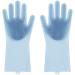 ESASAM Cleaning Gloves Silicone Dishwashing Gloves Household Kitchen Blue Green (15.5 * 34.5cm) Multifunctional Durable Thick Housework Gloves - Buy Online on GoSupps.com