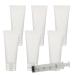Zeoabsy 6 pieces 50ml transparent frosted empty soft tube with folding hinge lock plastic bottles with a hinged lid for cosmetic gel creams trip