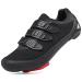 NOXNEX Men Women Cycling Shoes Compatible with Peloton SPD Pedal Indoor Road Cycling Shoes 10 Women/8 Men Black