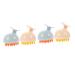 Frcolor 4 pieces Shampoo massage brush cleaning sparkling scalp massager for the household head supply scalp showering ice cream form ABS travel shampoo brush japanese style