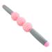Capormory fascia muscle roller pressure point massage roller yoga stick cellulite spiked ball hand -held body massager for back arms shoulder leg (pink)