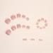 Short Square French False Toenails on Nails Glitter Press on Toenails Nude Glitter Stick Fake Toe Nails Acrylic Full Cover Toenails for Women Girls Nail Art Accessories (French White Pink) - Buy Online on GoSupps.com