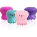 Silicone Facial Cleansing Brush Cute Animal Octopus Silicone Manual Cleaning Brush for Deep Cleansing Gentle Exfoliating Skin Massaging for All Skin Type Bagged/Purple - Buy Online on GoSupps.com