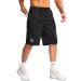 G Gradual Men's Basketball Shorts with Zipper Pockets Lightweight Quick Dry 11" Long Shorts for Men Athletic Gym Black Medium