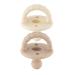 Itzy Ritzy Sweetie Soother Silicone Pacifiers with Handle | Set of 2 in Buttercream & Toast | Ages 0-6 Months - Buy Online on GoSupps.com