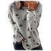 WFJCJPAF Womens Plus Size Spring Fashion 2023 Long Sleeve Printed Shirts 1/2 Zip Sweatshirt Solid Crewneck Pullover Tops 05#gray X-Large
