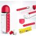 Buy Lucky Bamboo 2 in 1 Daily Medicine Box & Sports Water Bottle - 7 Days Pill Organizer (Yellow) for International Shipping - Buy Online on GoSupps.com
