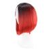 Healvian 1pc Gradient Color Cosplay Wig Synthetic Hair Wig Straight Short Wigs Fancy Dress Wigs Party Accessories 35.00X55.00X0.30CM Red - Buy Online on GoSupps.com