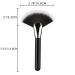 Soft Fan Brush - Professional Blush & Highlight Makeup Brush | Small Powder Brush for Buffing & Blending - Black - Buy Online on GoSupps.com