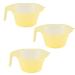 Sewroro Lot de 3 Bols Teinture Capillaire Jaunes en Plastique Gobelets Robustes pour Coloration DIY Outil de Teinture Cheveux Pratique pour Usage Maison et Salons de Coiffure