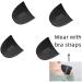 2 Pair Soft Foam Self-Adhesive Shoulder Pads for Women's Clothing - Black - Buy Online on GoSupps.com