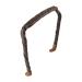 Zazzy Bandz - Curly Thick Hair - Medium Headband - Hand-Wrapped Patterned (Original  Dark Brown Faux Leather) Original Fit Dark Brown Faux Leather