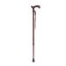Walking Stick for Men Women with Heights 4'7" 6'1" Adjustable Lightweight Aluminum Walking Cane Ideal Daily Living Aid for Limited Mobility Red Brown Black (Red) (Brown) Wisdom