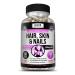 Kaya Naturals Hair Skin Nail Capsules BIOTIN Vitamin D Vitamin B-12 A Folic Acid Support Hair Support Vitamin Supplement 60 Count