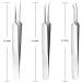 3 Pcs Stainless Steel Blackhead Remover Tweezers Set - Needle Pointed for Ingrown Hair Removal - Buy Online on GoSupps.com