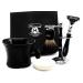 Five a shaving set for men's shaving |The kit contains a pure roof shaving brush a 3-edge shaving apparatus a shaving bowl a shaving brush holder and a shaving soap