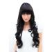 WIG ME UP - 3116-2 Wig black long hair with curls and straight bangs