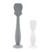 Baby Butt Paste Spatula Newborn Diaper Cream Brush Soft Silicone Applicator with Suction Base 2 Pack (Big + Small Size) B stype