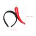 Lurrose Plush Chili Pepper Headband - Fun Vegetable Hairband for Weddings & Girls | Bridal Hair Accessories in Red - Buy Online on GoSupps.com