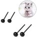 150PCS Black Beans Glass Eyes for Puppet Doll Craft - 2/3/4mm Needle Type - Buy Online on GoSupps.com