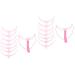 DOITOOL Eyebrow Tools 6 Sets Eyebrow Aid Home Tools Eyebrows Painting Stencils Eyebrow Stencil Travel Eyebrow Shape Shaper 12X11X8CMx2pcs Pinkx2pcs