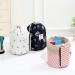 Xiangate Barrel Shaped Cosmetic Bag for Travel | Stylish White Flamingo Make-up & Brush Storage | Hangable Cultural Bags with Cord - Buy Online on GoSupps.com