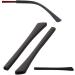 Viorno glasses legs glasses 2 pairs of soft silicone glass replacement accessories non-slip ear holder long ironing tips ear pads glasses holders tips (black)