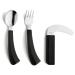Fabacare senior cutlery knife fork spoon especially for left-handed ergonomic eating set special cutlery arthritis cutlery curved for limited hand motor skills spoon fork knife-left