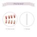 BABALAL Medium Gradient Pink Acrylic Press on Nails - Cute Ballerina False Tips with Bow Design for Women and Girls - Buy Online on GoSupps.com