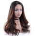 Ombre Lace Front Human Hair Wigs for Black Women - Wavy Brazilian Virgin Hair 18 Inch Long Body Wave Wig with Baby Hair - Buy Online on GoSupps.com