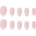 JUSTOTRY 24 Pcs Almond Short False Nails with Stars and Cloud Pattern - White French Press on Nails with Nail Glue - Oval Medium Stick on Nails for Women - Fake Nails for Nail Art - Buy Online on GoSupps.com