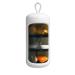 3 Compartments Portable Small Pill Box Travel Pill Organizer Food-Grade TPR Material Waterproof Daily Pill Case Box for Medicine Vitamin Fish Oil Supplements (White)