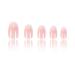 24Pcs White Ombre Almond Press-On Nails | Short Round Fake Nails for Women | Artificial Stick-On Nail Designs - Buy Online on GoSupps.com