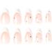 24pcs Short Almond French Tip Stick on Nails with Pearls - White Edge Press on Nails for Women and Girls | Removable Glue-on Acrylic Full Cover Fake Nails - Nail Art Accessories 0205Y66 - Buy Online on GoSupps.com