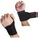 Adjustable Wrist Brace & Wraps Support 2 Pack for Carpal Tunnel Sports & Weightlifting - Black Fits All Hands - Buy Online on GoSupps.com
