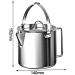 1.2L Outdoor Steel Kettle - Portable Coffee Pot Teapot for Camping Trips - Buy Online on GoSupps.com