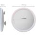 FIGGRITID 1 Piece 10X Magnifying Mirror with Light Makeup Mirror with Lights Compact LED Magnified Mirror White ABS for Bathroom Bedroom Hotel - Buy Online on GoSupps.com