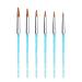 Gsrimgratoe Brushes Crystal Nail Crystal Carving Pen Blue Transparent Crystal Pen with Diamonds 6 Sets Foil Nail Art