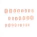 Foccna Square Press On Nails - Medium Pearl White Acrylic French Nail Set - 24 Glossy Artificial Nails for Women & Girls - Buy Online on GoSupps.com