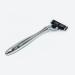 Buy HRTC Men's Shaving Brush Set - Pure Natural Roof Hair Stylish Silver-Chrome Handle 3-Layer Razor Blade Perfect for a Smooth Shave - 10x16.5cm - Buy Online on GoSupps.com