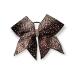 Rhinestone Cheer Bow Sparkly Bow Hair Ties Crystal Studded Jumbo Black Ponytail Holders Non-Floppy Black Cheer Bows for Cheerleaders Cheerleading Gifts for Girls