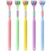 1pc Three-Sided Soft Hair Toothbrush Effective Wrap-Around Design Deeply and Thoroughly To Clean Teeth and Gums Manual Suitable for Adults And Children Toothbrushes and Accessories(Random Color)