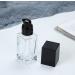 2 x Refillable Pumping Bags - Transparent Square Glass Travel Lotion Container with Black Pump Head - 15ml Cosmetic Dispenser - Buy Online on GoSupps.com