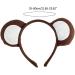 Bottone Cartoon Animal Headbands Stage Monkey Ears Hair Hoop Ears Makeup Hairband Cartoon Headwear Party Accessory Coffee monkey white - Buy Online on GoSupps.com