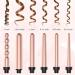 USTAR Instant Heat 6-in-1 Curling Wand Set - Rose Golden LED Temperature Control for Perfect Curls - Buy Online on GoSupps.com