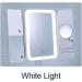 BS-MALL Tri-fold LED Makeup Mirror with Trifold Lights and 10X Magnification - White | Vanity Beauty Mirror - Buy Online on GoSupps.com