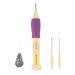 Punch Needle Embroidery Set Embroidery Needle Punch with 3 Sizes Needle Pen Kit Tool for DIY Craft for DIY Threaders Sewing Knitting for Mother(Yellow + Purple)